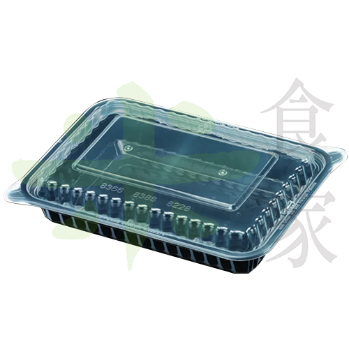A8388黑色餐盒+蓋(150組)